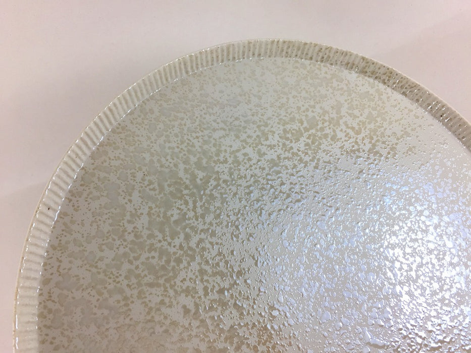 【SALE】245e-plate.whitepearl　24.5cm　波佐見焼【訳あり】