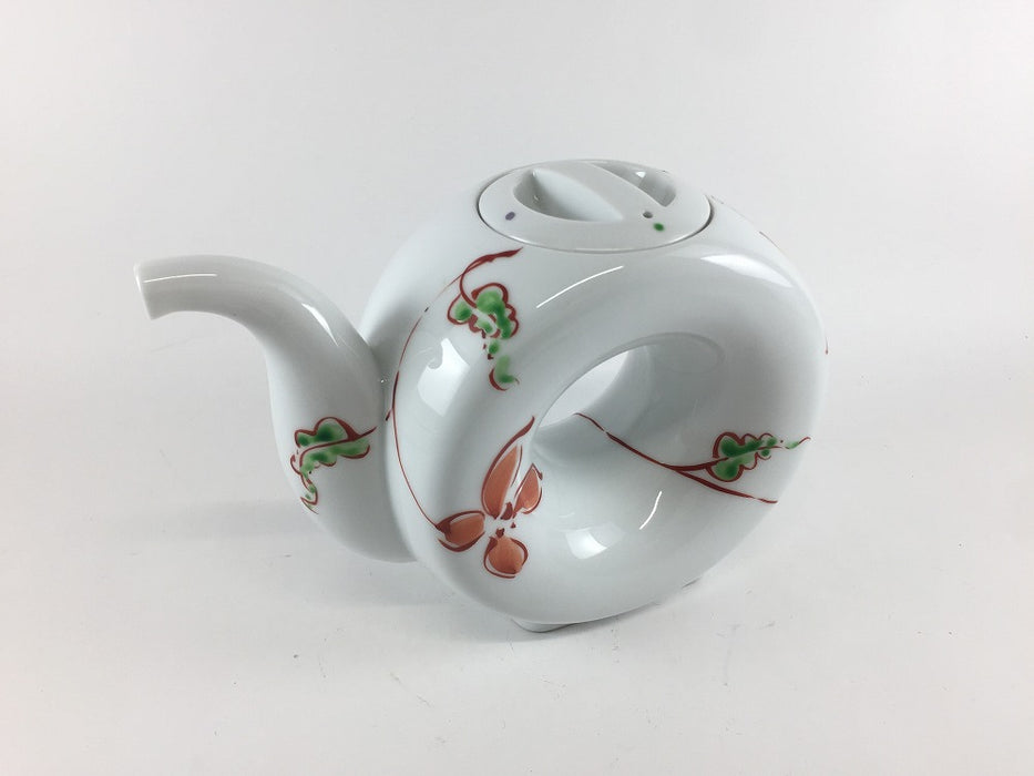 【SALE】550ccリングポット　花模様　18cm　波佐見焼【訳あり】