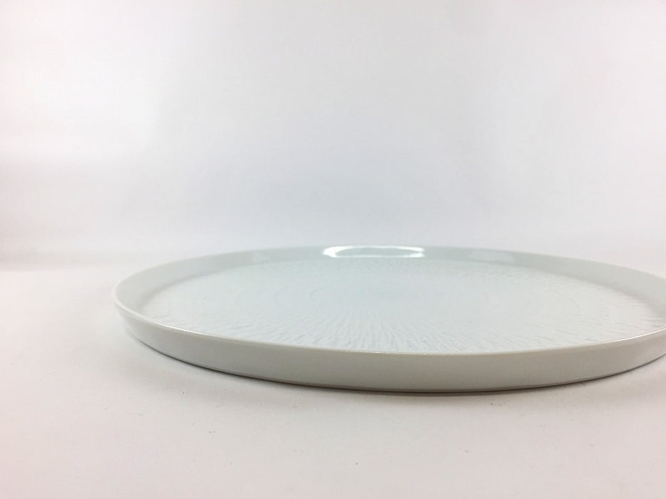 【SALE】白磁カンナ26cm丸プレート　波佐見焼 【訳あり】