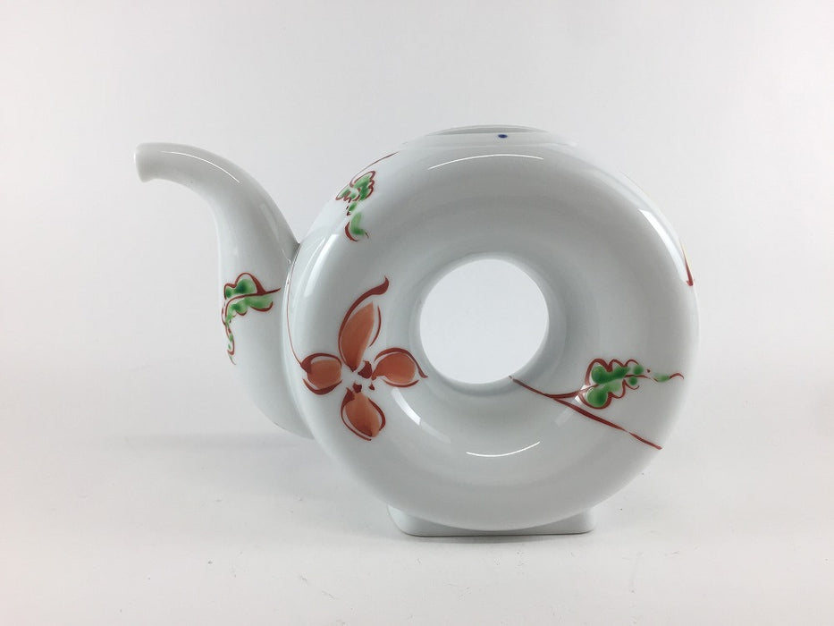 【SALE】550ccリングポット　花模様　18cm　波佐見焼【訳あり】