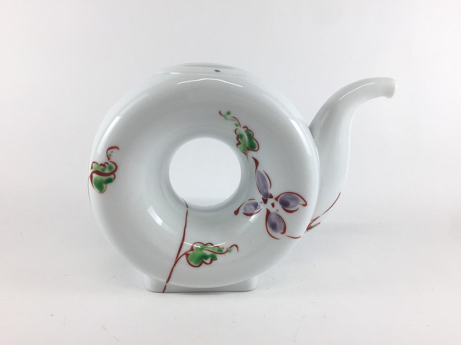 【SALE】550ccリングポット　花模様　18cm　波佐見焼【訳あり】