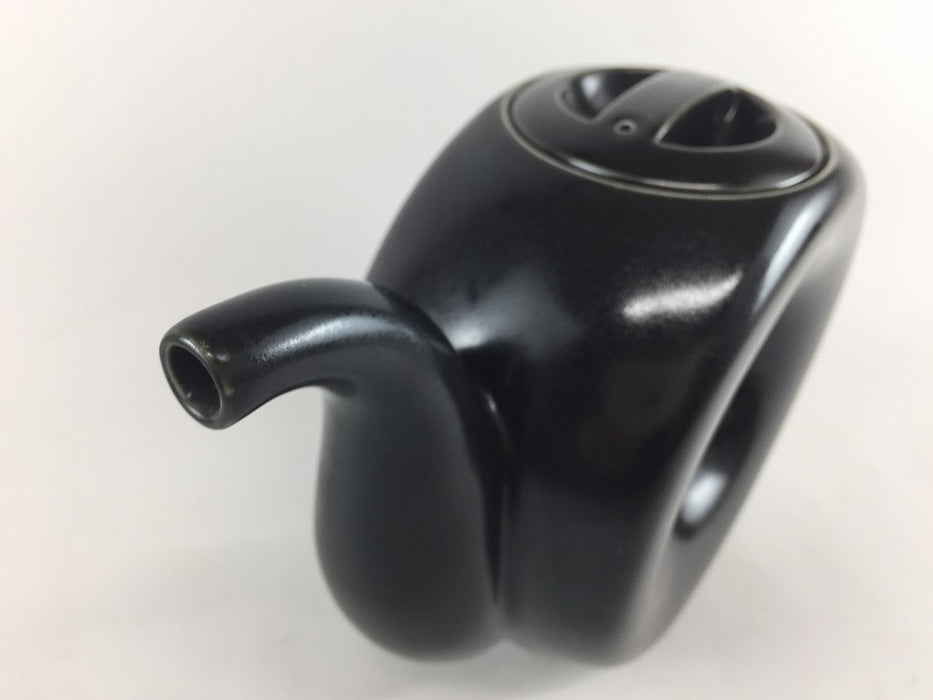 【SALE】550ccリングポット　黒　18cm　波佐見焼【訳あり】