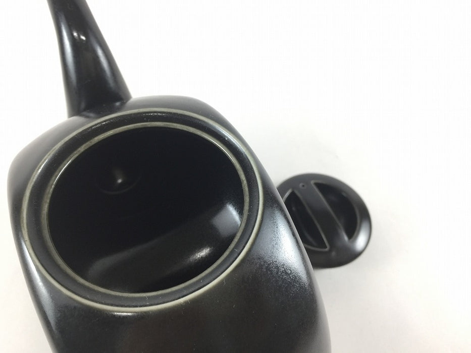 【SALE】550ccリングポット　黒　18cm　波佐見焼【訳あり】