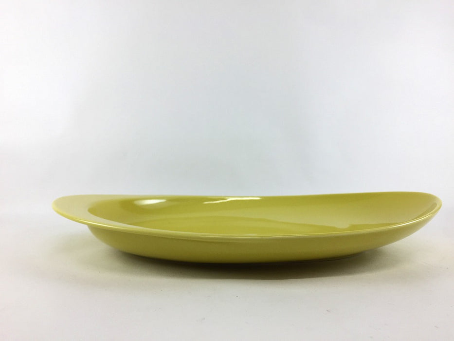 楕円片渕プレート皿　(赤釉/黄色釉)　有田焼(j.R)