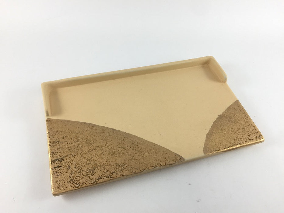 【SALE】215片渕長皿梨　地金遠山　21.5cm　有田焼【訳あり】