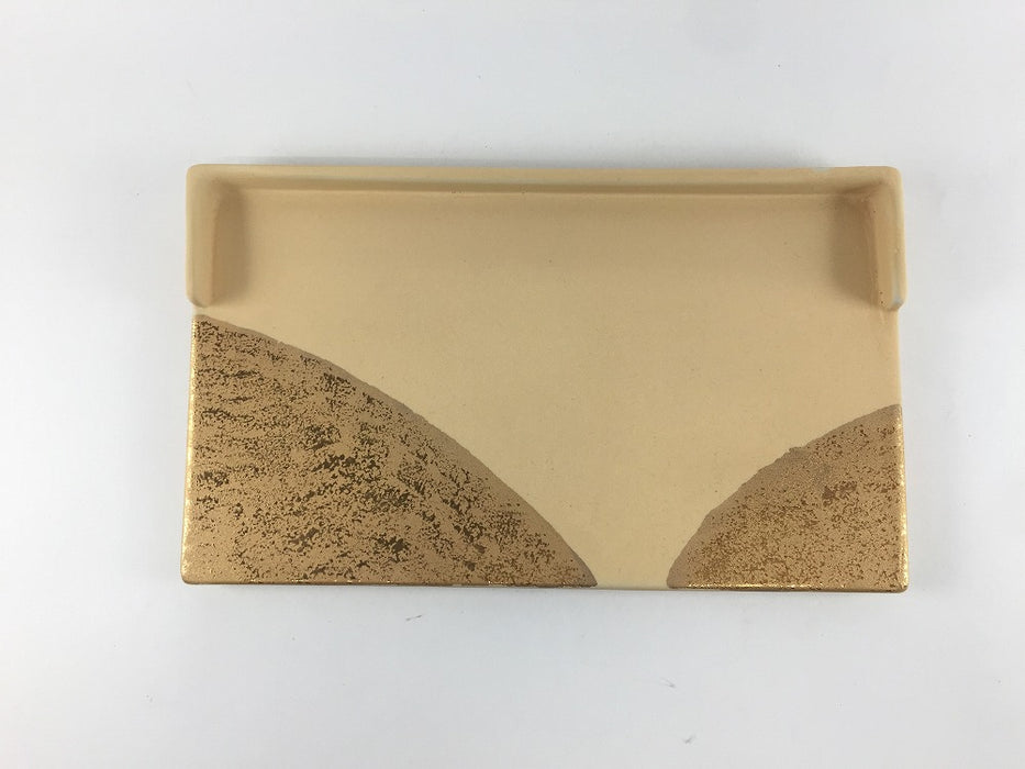 【SALE】215片渕長皿梨　地金遠山　21.5cm　有田焼【訳あり】