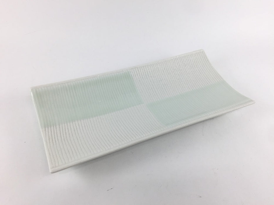【SALE】22反長皿　市松　22cm　有田焼【訳あり】