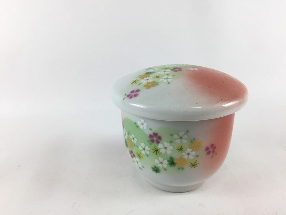 【SALE】筒蒸し(赤吹吉野山)　8cm/150cc　有田焼【訳あり】