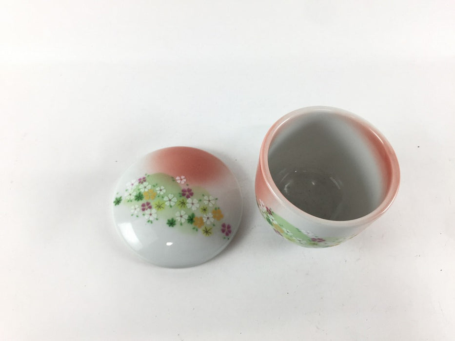【SALE】筒蒸し(赤吹吉野山)　8cm/150cc　有田焼【訳あり】