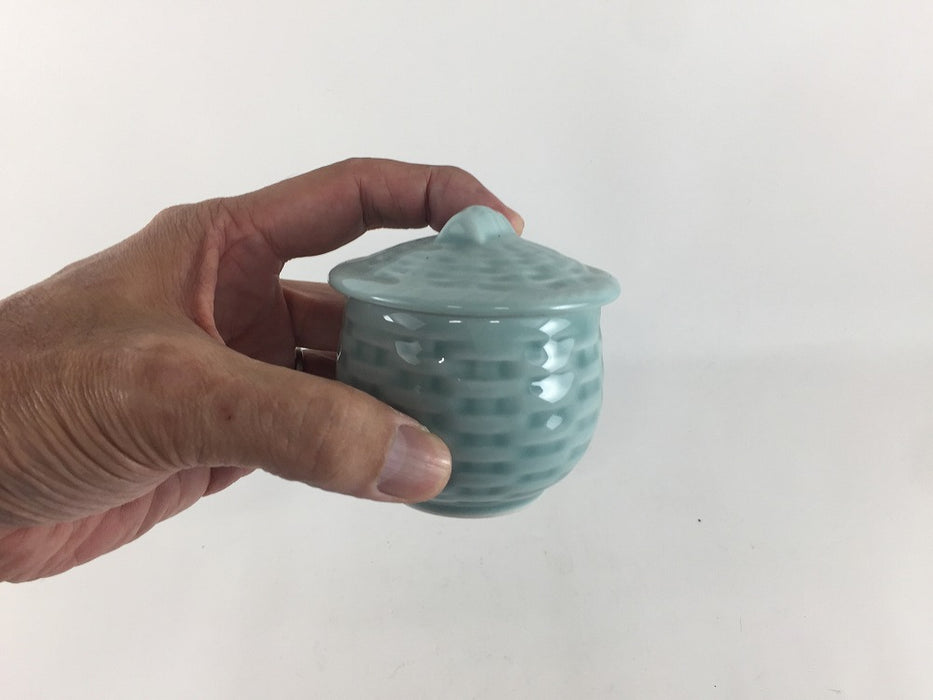 【SALE】カゴメミニ蒸碗(8cm130cc)青磁　有田焼【訳あり】