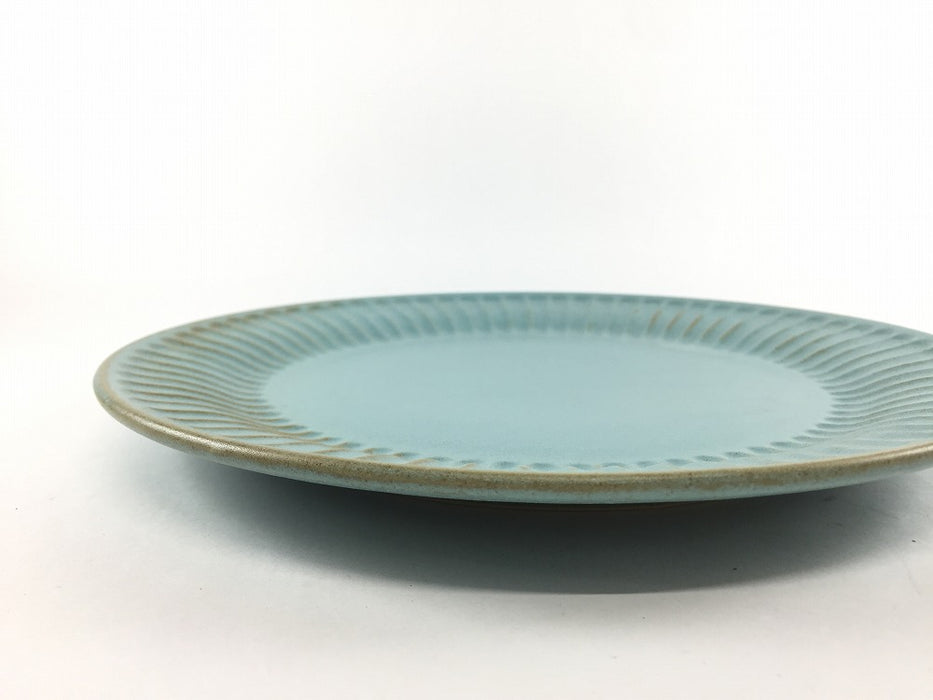 【SALE】23cm鎬プレート　トルコ彩　美濃焼【訳あり】