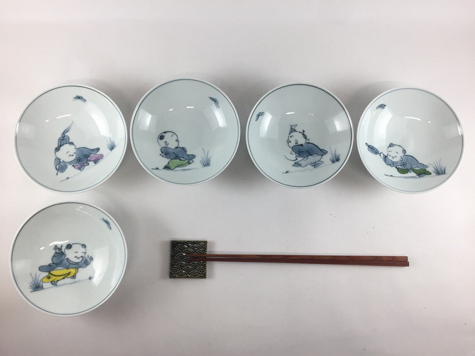 【SALE】【1個価格】11cm平小鉢　唐子(紫/黄/藍/緑/薄緑)　波佐見(j.R)【訳あり】