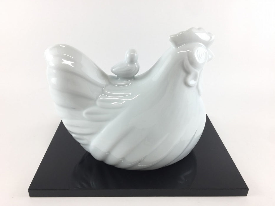 【SALE】華山萬右衛門窯　干支置物(酉)　16cm　有田焼【訳あり】