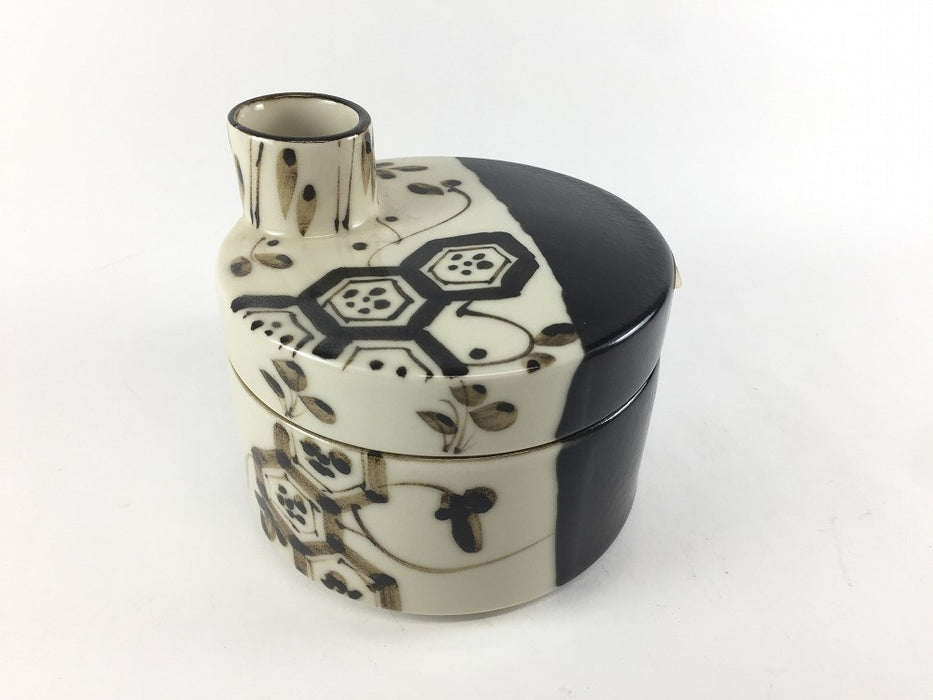 【SALE】エントツ出汁蓋蒸器　黒織部　11cm　有田焼【訳あり】