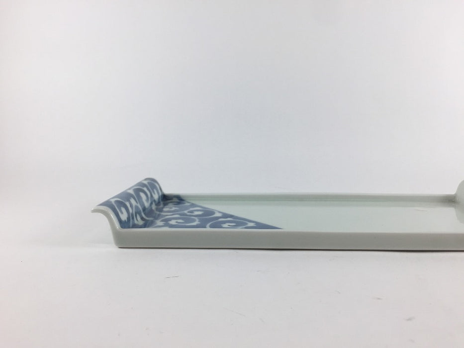 【SALE】染付唐草旧トレー　30cm　有田焼【訳あり】