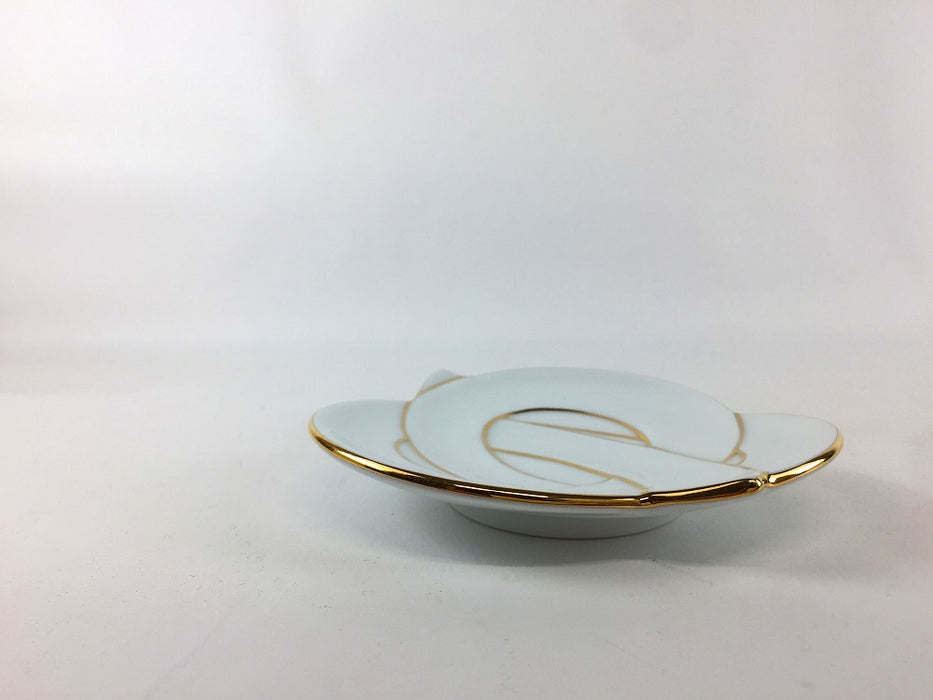 【SALE】結び小皿　金線　(A/B)　11cm　有田焼【訳あり】