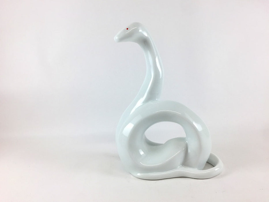 白磁　干支置物(巳)　小　12.5cm　有田焼　(j.R)