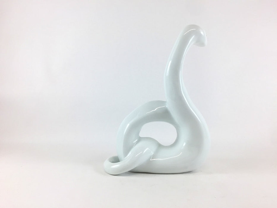 白磁　干支置物(巳)　小　12.5cm　有田焼　(j.R)