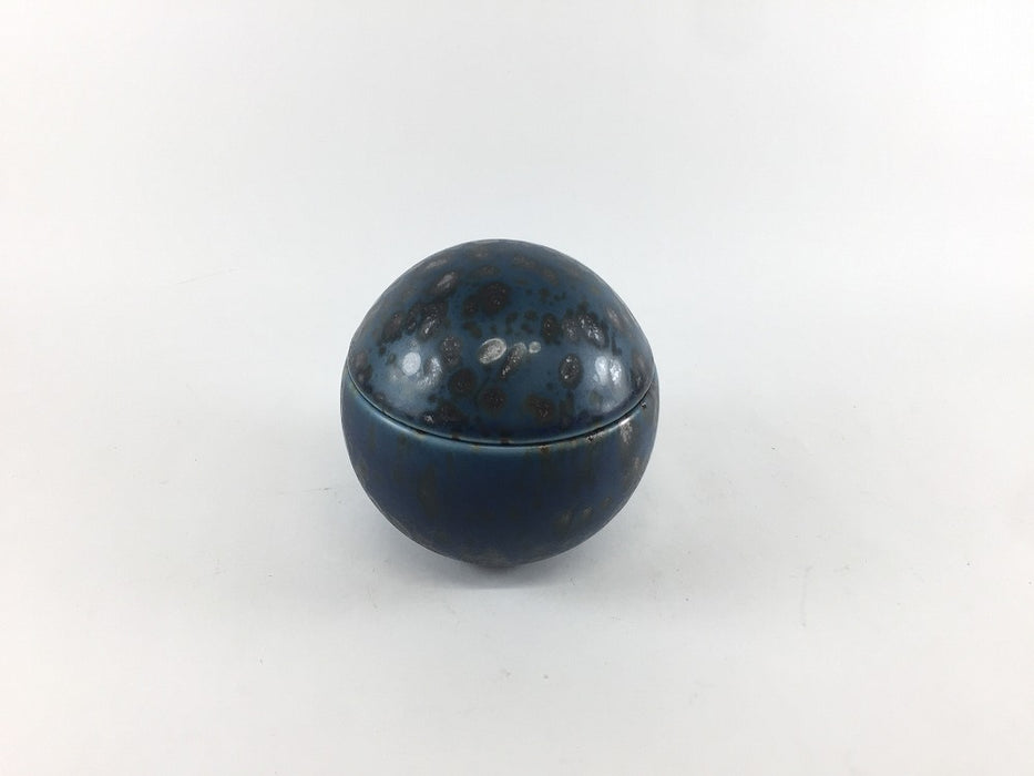 80サークル蓋物　青銅　8cm　有田焼　(j.R)