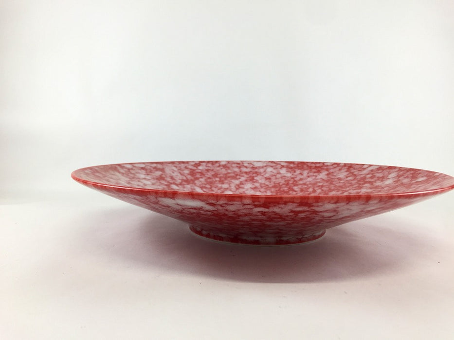 【SALE】26cmボウルプレート.赤白吹　有田焼【訳あり】