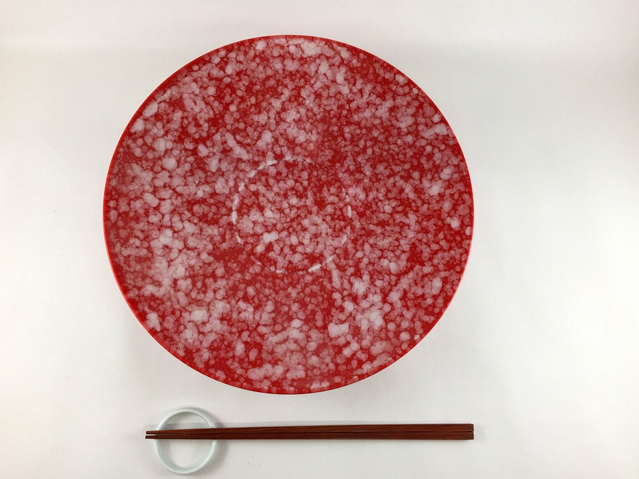 【SALE】26cmボウルプレート.赤白吹　有田焼【訳あり】