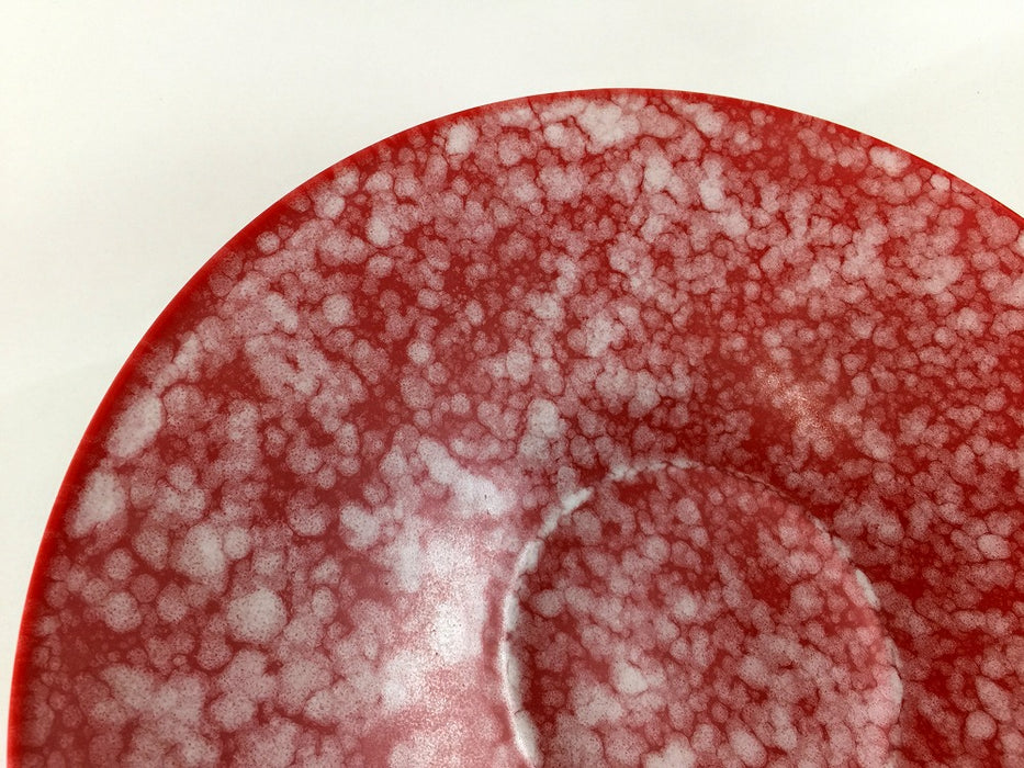 【SALE】26cmボウルプレート.赤白吹　有田焼【訳あり】