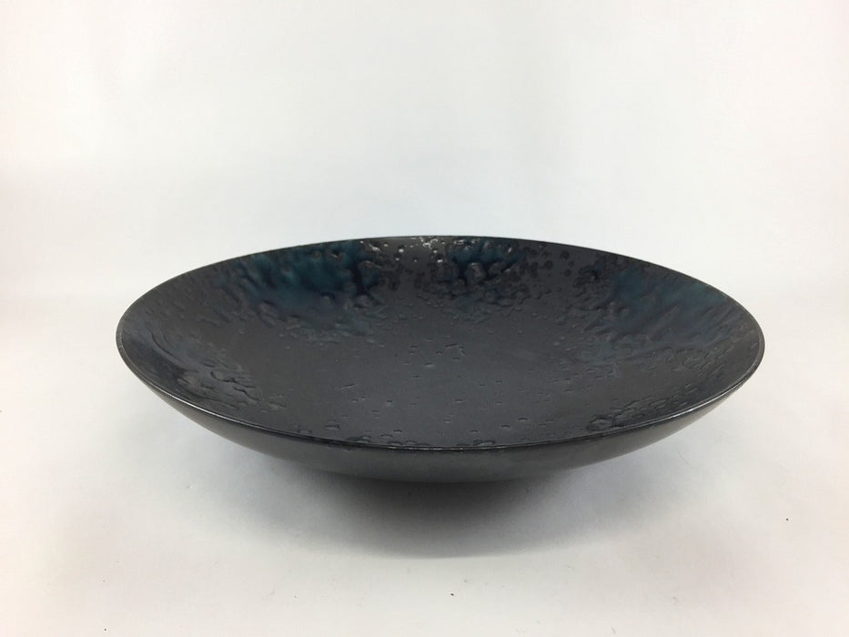 【SALE】24cm平ボウル　黒渕吹　有田焼【訳あり】