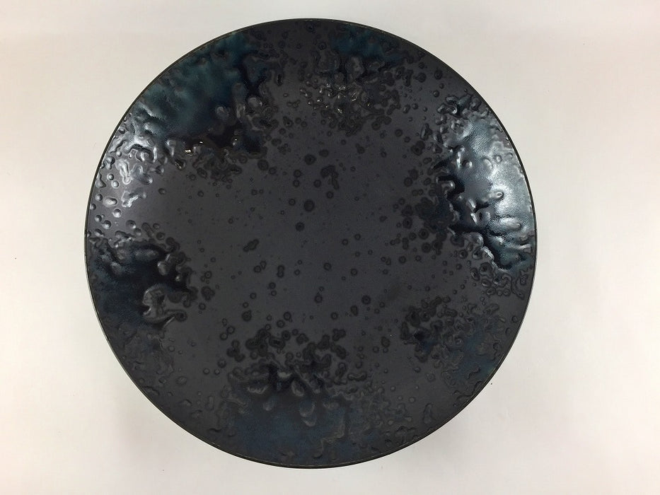 【SALE】24cm平ボウル　黒渕吹　有田焼【訳あり】