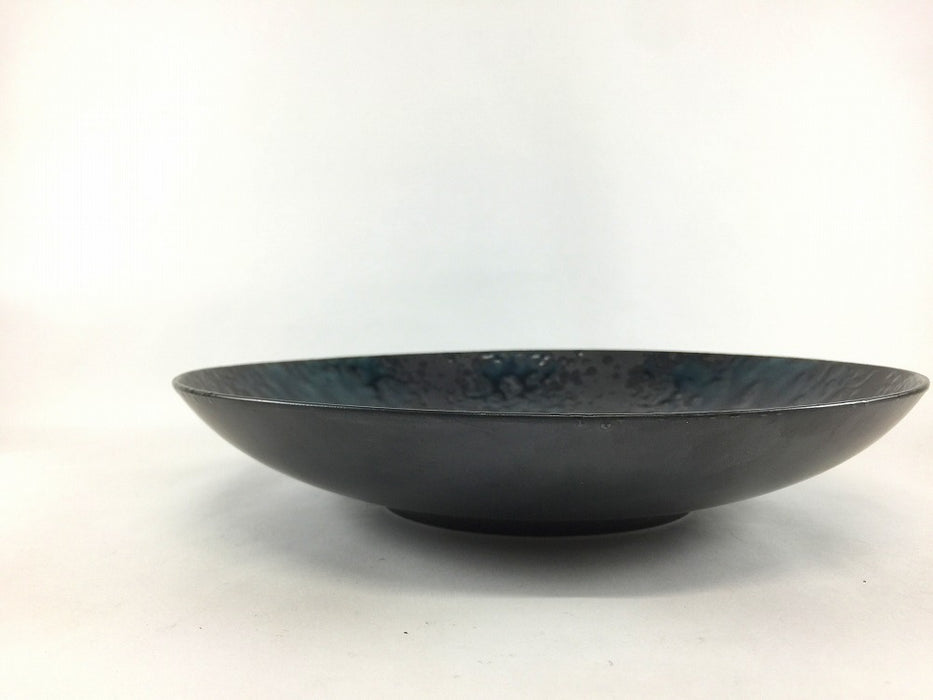 【SALE】24cm平ボウル　黒渕吹　有田焼【訳あり】