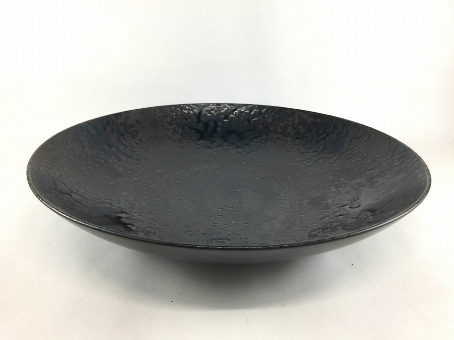 【SALE】27cm平ボウル　黒渕吹　有田焼【訳あり】