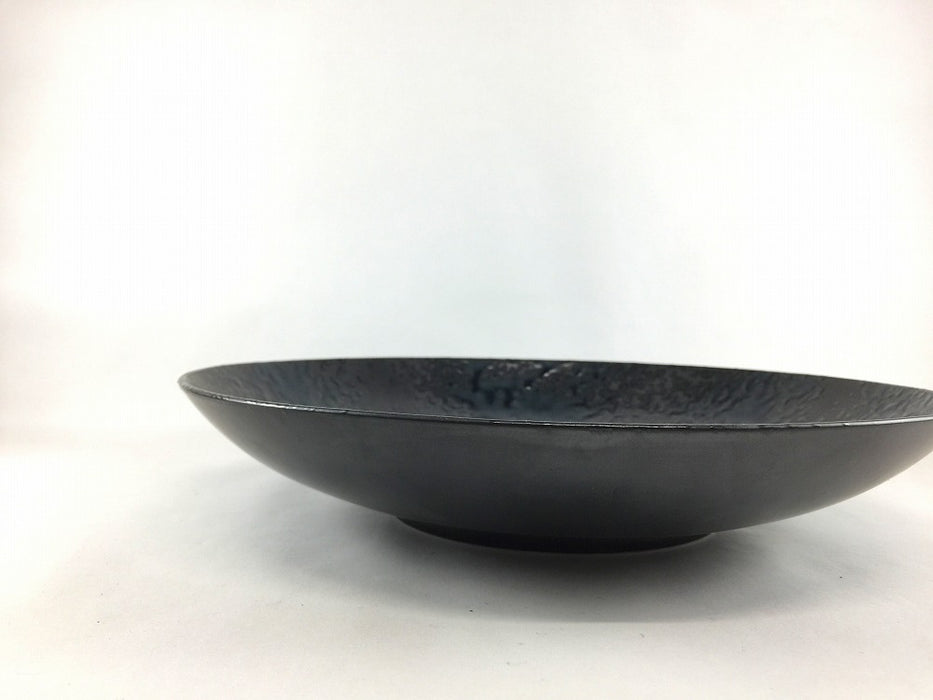 【SALE】27cm平ボウル　黒渕吹　有田焼【訳あり】