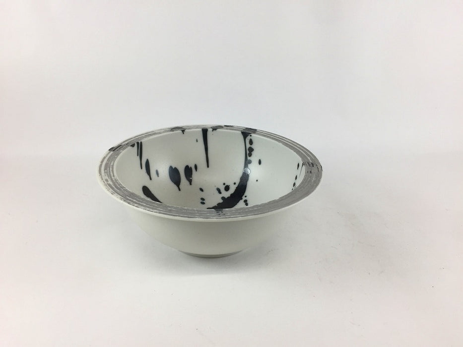 【SALE】130リムボウル　墨トバシ銀ハケ　13cm　有田焼【訳あり】