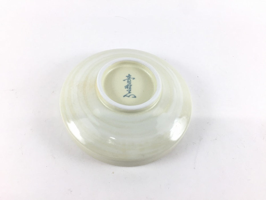 【SALE】アイボリーマット白刷毛　渕立小皿　9.5cm　有田焼【訳あり】(j.R)