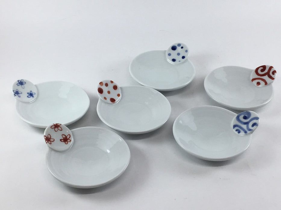 【SALE】手付小皿　(6柄)　8.5cm　有田焼【訳あり】(j.R)