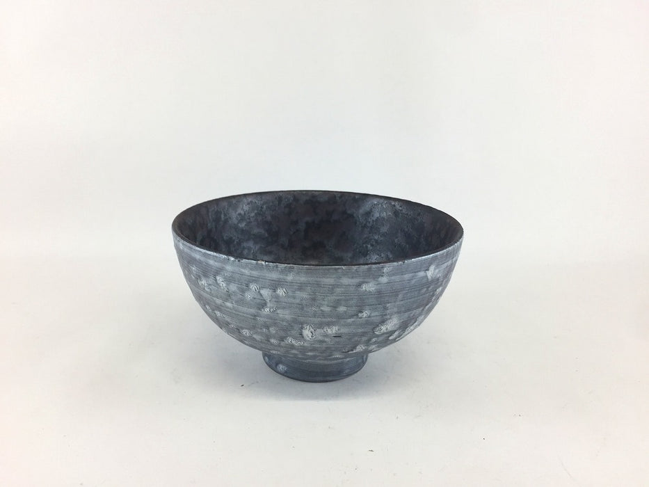 【SALE】11.5cm飯碗　黒サビ銀巻　10cm　有田焼【訳あり】