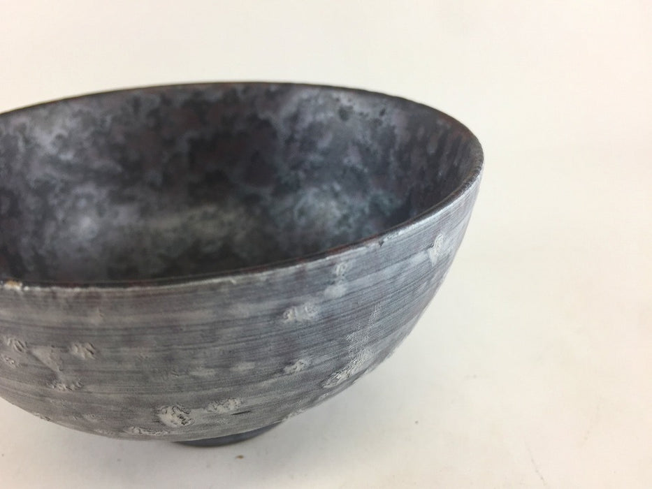 【SALE】11.5cm飯碗　黒サビ銀巻　10cm　有田焼【訳あり】