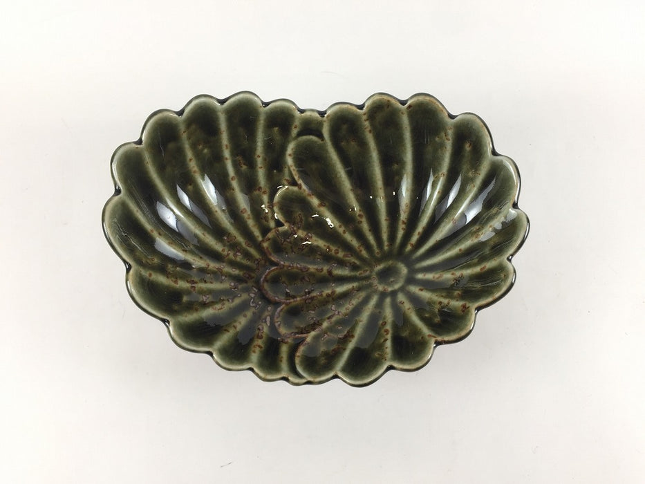 【SALE】170重菊鉢　コケ彩　17cm　有田焼【訳あり】
