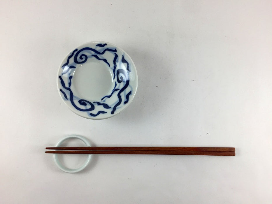 【SALE】片上り90珍味(藍筆遊び)　9cm　有田焼【訳あり】