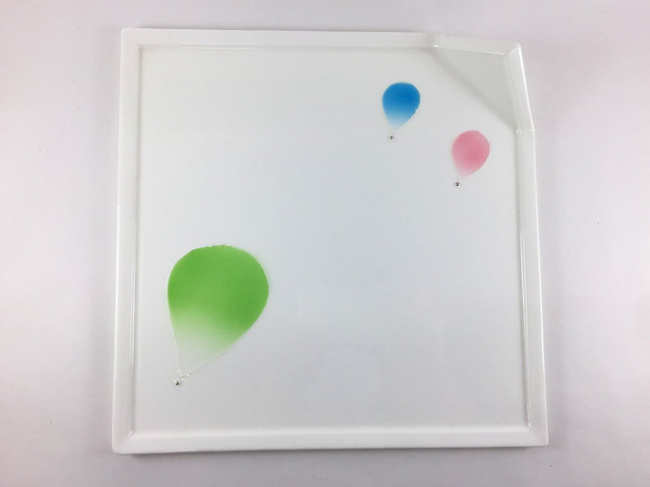 【SALE】折目角陶板(風船)　27cm　有田焼【訳あり】