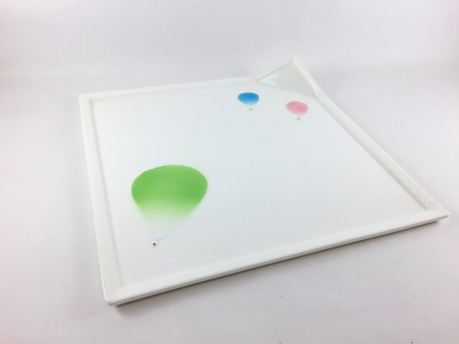 【SALE】折目角陶板(風船)　27cm　有田焼【訳あり】