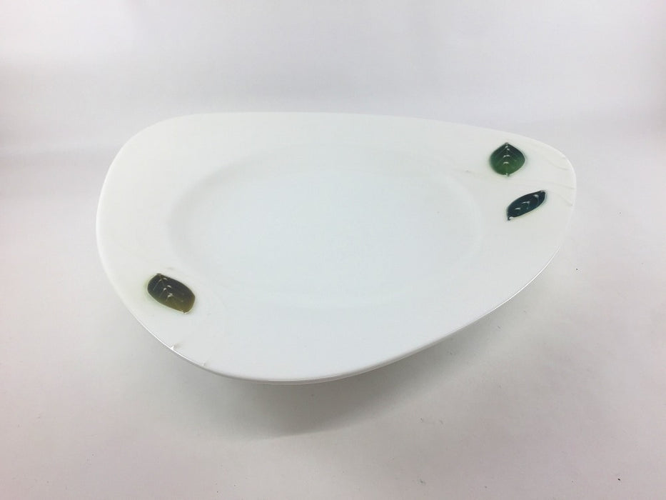 【SALE】三角大皿T木の葉　31.5cm　有田焼【訳あり】