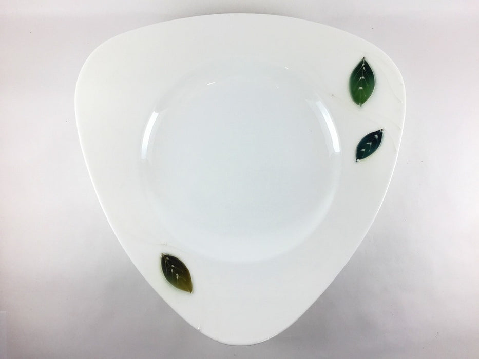 【SALE】三角大皿T木の葉　31.5cm　有田焼【訳あり】