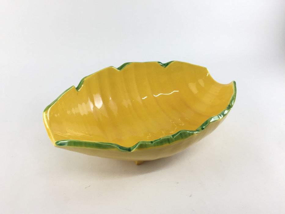 【SALE】樽向付　黄渕グリーン　20cm　有田焼【訳あり】