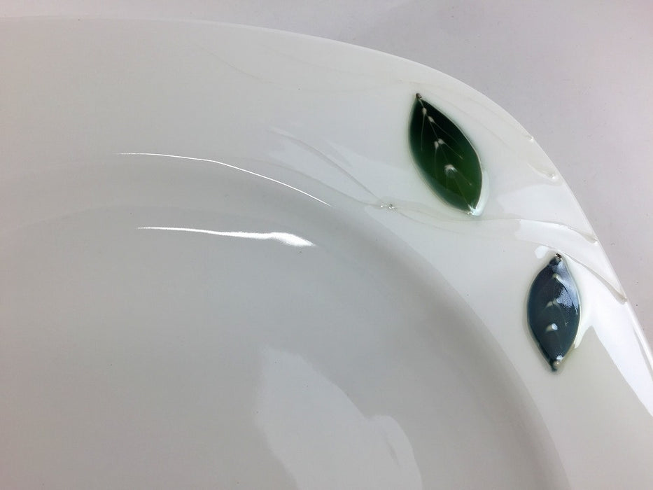 【SALE】三角大皿T木の葉　31.5cm　有田焼【訳あり】