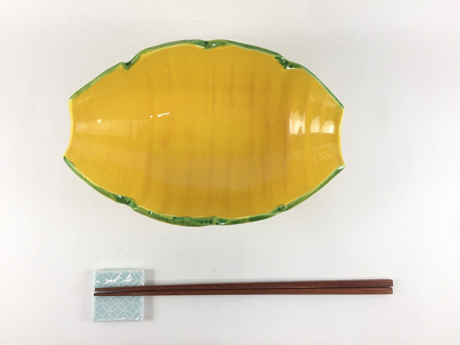 【SALE】樽向付　黄渕グリーン　20cm　有田焼【訳あり】