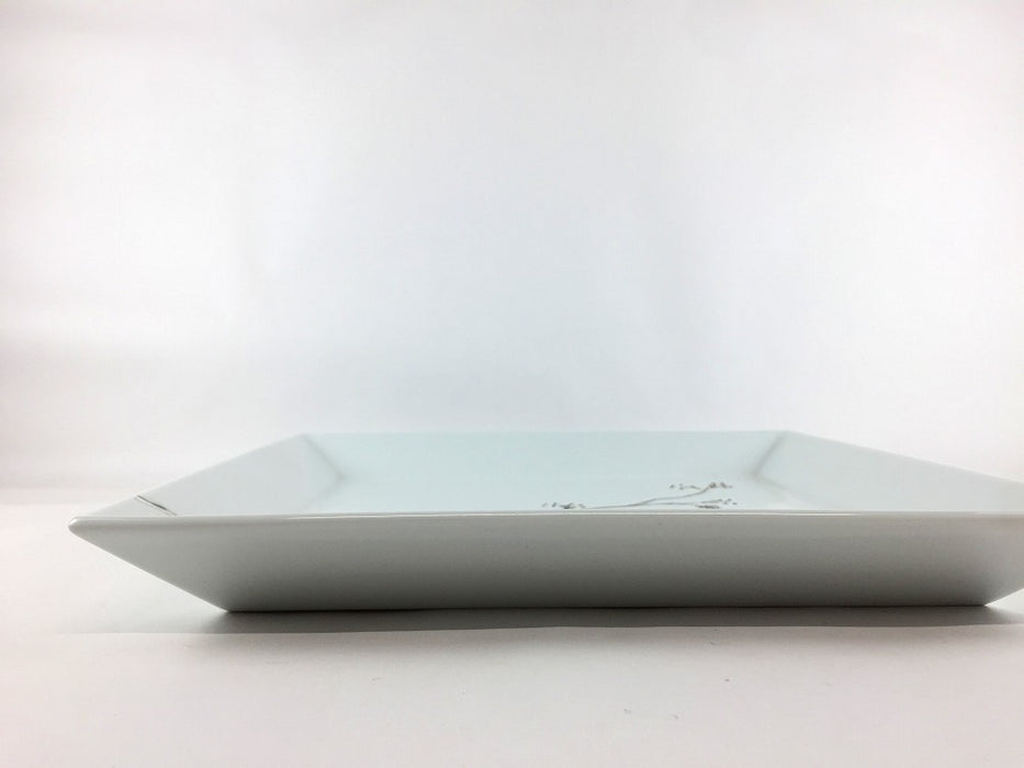 【SALE】プラチナ山帰来正角8寸皿　25.5cm　有田焼【訳あり】