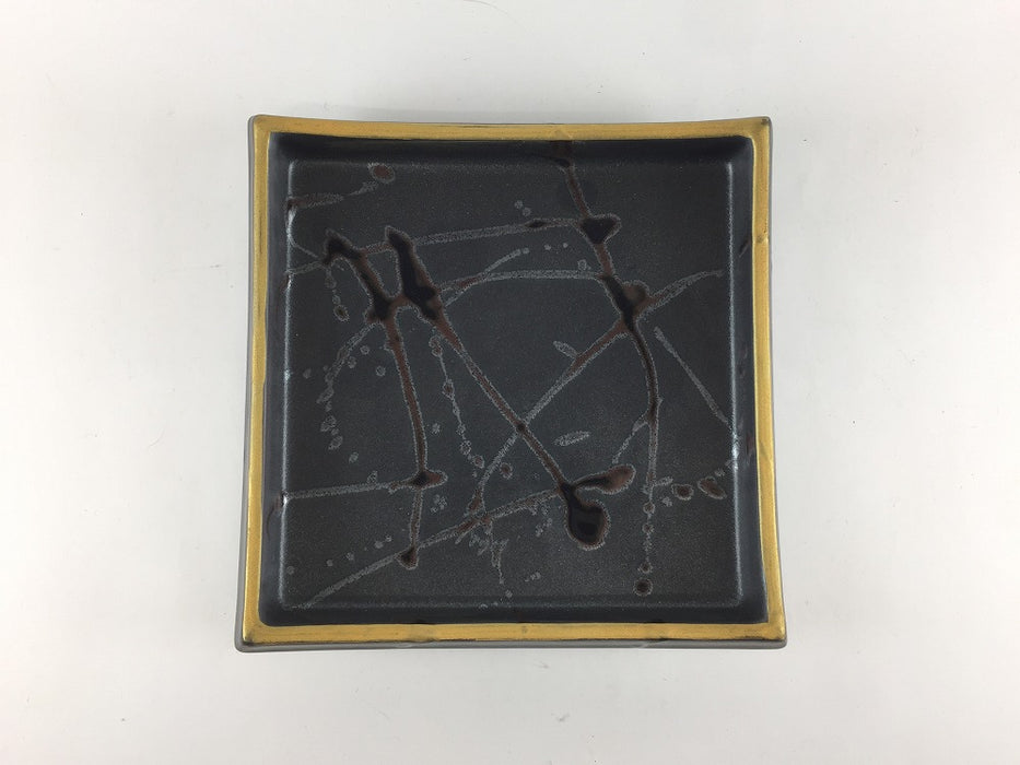 【SALE】155角向　鉄彩ルリタタキ渕金　15.5cm　有田焼【訳あり】