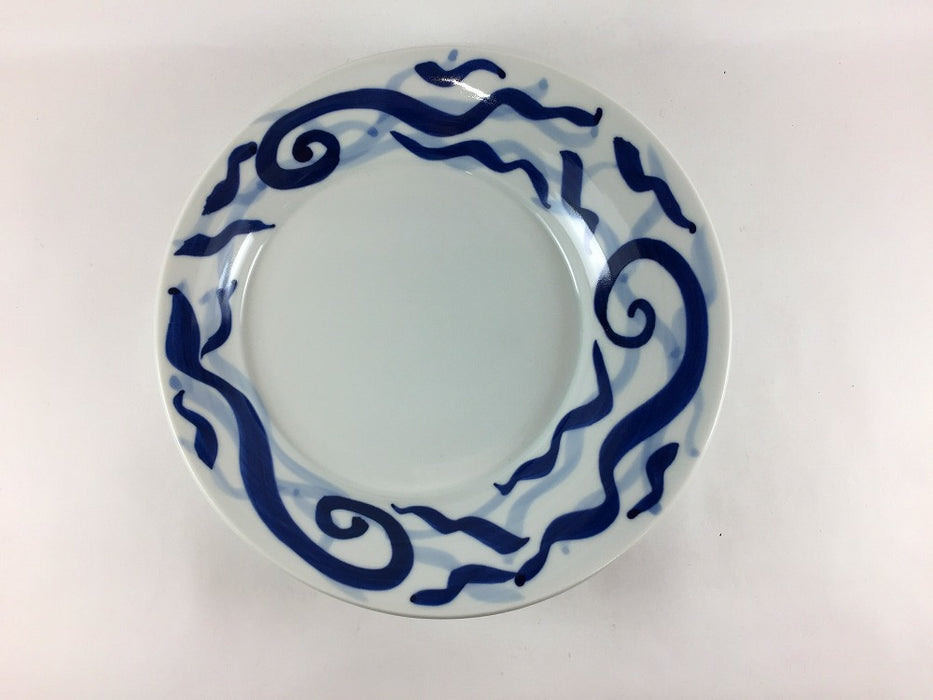 【SALE】片上り225皿(藍筆遊び)　22.5cm　有田焼【訳あり】