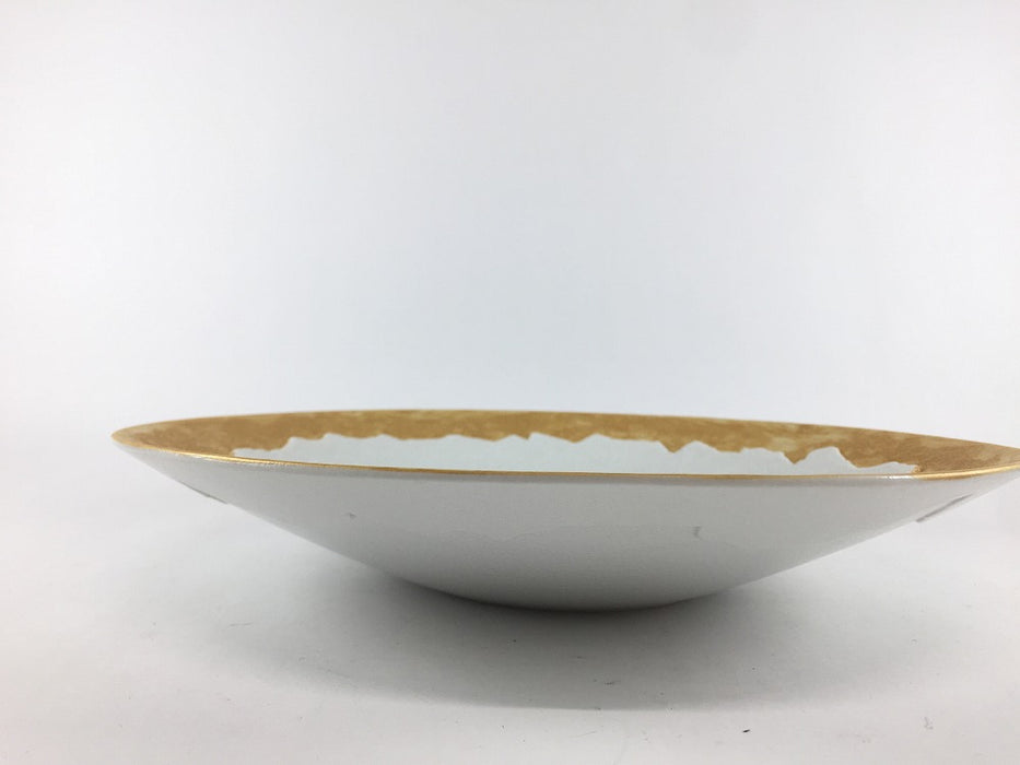 【SALE】稜線彫25cm平鉢　青磁金泡　25cm　有田焼【訳あり】
