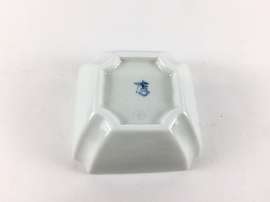 【SALE】青海波角切小鉢　9cm　有田焼【訳あり】